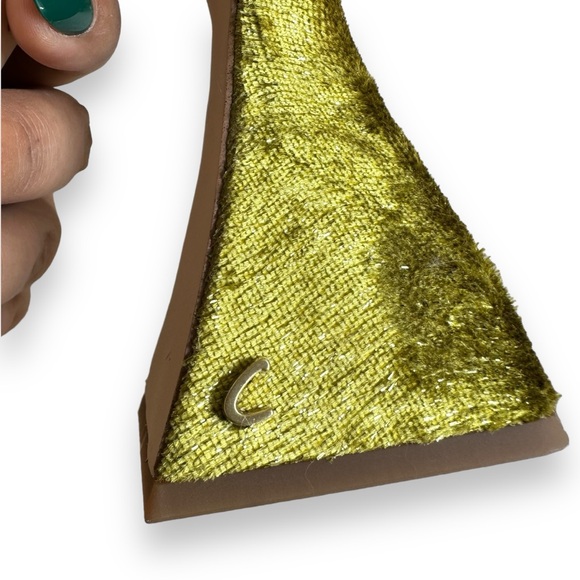 Circus by Sam Edelman Citron Audrea Velvet Platform Ankle Strap Heels Disco Sz 9 - Picture 9 of 12